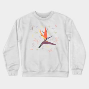 Bird of Paradise flower pattern Crewneck Sweatshirt